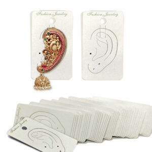 DEEPTAGS Earring Display Card Jewellery Tags for Ear Cuffs, White, 200 PCS - 4 x 7 CM