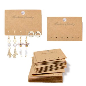 Earring Display Card Jewellery Card for Earring Studs, Dangle Earrings, Brown, 200 PCS - 4 x 6 CM ( Product No: 116 & 120 )